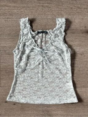brandy melville blue lace cami top